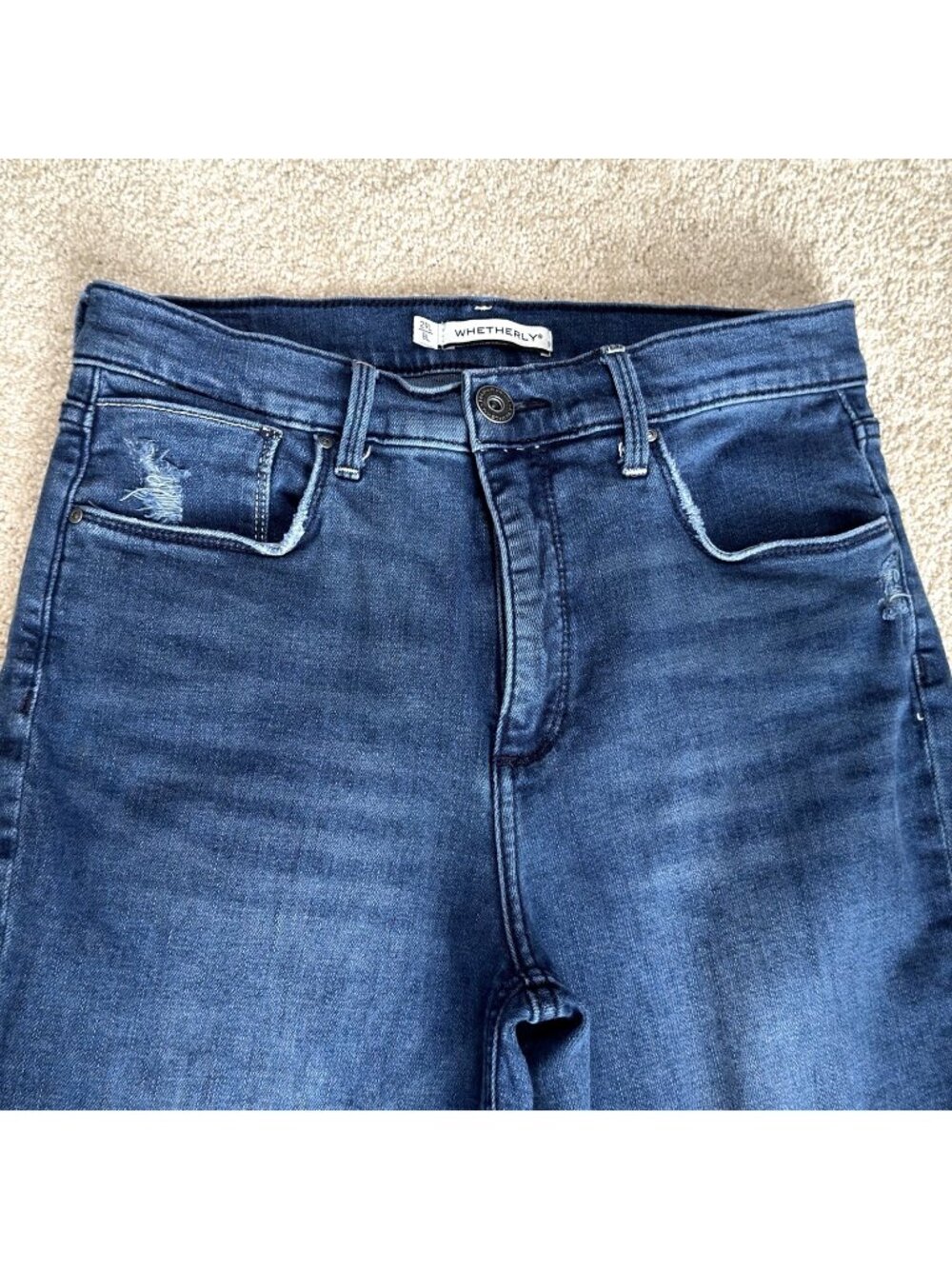 Whetherly Pierce High Rise Straight Leg Womens Jeans Dark Wash Tag Sz 29L 8L